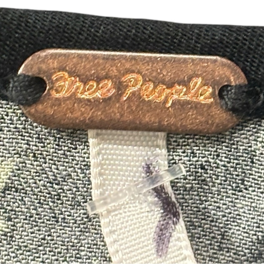 Free People Black and Gold Backless Sundress size 4 - Picture 4 of 9